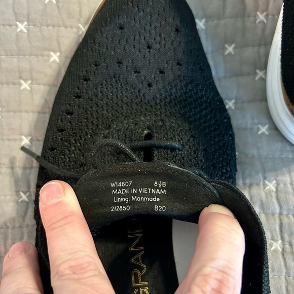 Cole Haan Women’s OriginalGrand Black Sneakers with White Sole Sz 8.5 - Picture 8 of 9